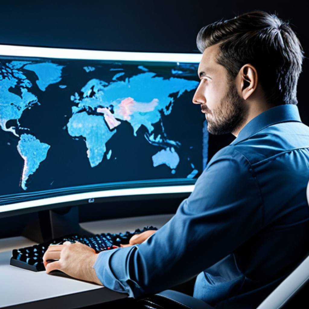 A focused professional gamer, a man in a modest, smart casual long-sleeve shirt, sitting in a high-tech gaming chair, intensely studying a large, futuristic monitor displaying abstract tactical overlays and strategic data, not explicit gameplay. The background is a clean, modern gaming studio with soft, ambient lighting. The scene emphasizes deep concentration and analytical thought. Fully clothed, appropriate attire, professional dress, safe for work, appropriate content, family-friendly, perfect anatomy, correct proportions, natural pose, well-formed hands, proper finger count, natural body proportions, professional photography, high quality, ultra-detailed.