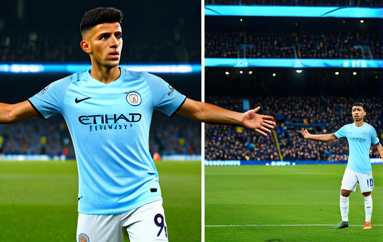 FC온라인 미드필더 추천 - Rodri - The Regista**

"A professional soccer player, Rodri, in full Manchester City kit, controllin...