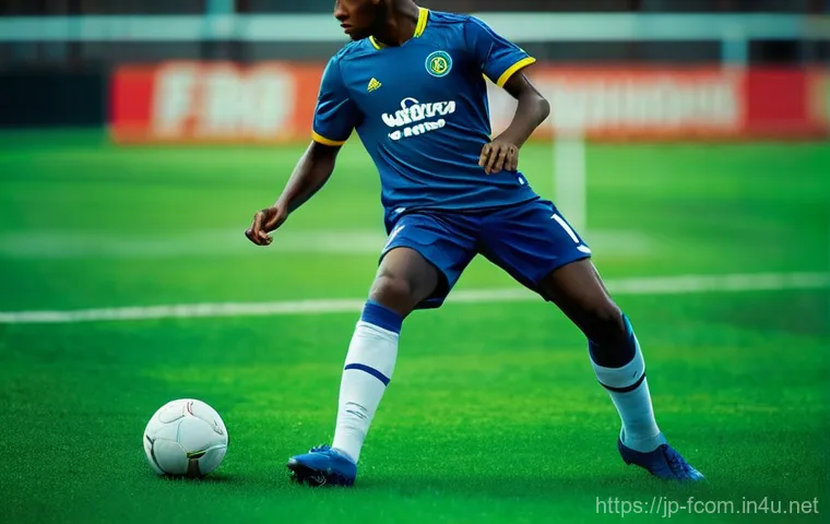 FC온라인 인기 클래스 순위 - **Prompt 1: "The Immovable Wall" Defender**
    A towering male central defender, mid-game, looking ...