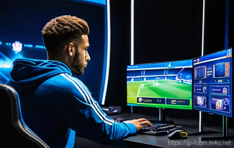 FC온라인 캐릭터 레벨 캡 공략 - **Prompt 2: Strategic EXP Boost Planning**
    "A focused young gamer, dressed in comfortable casual...